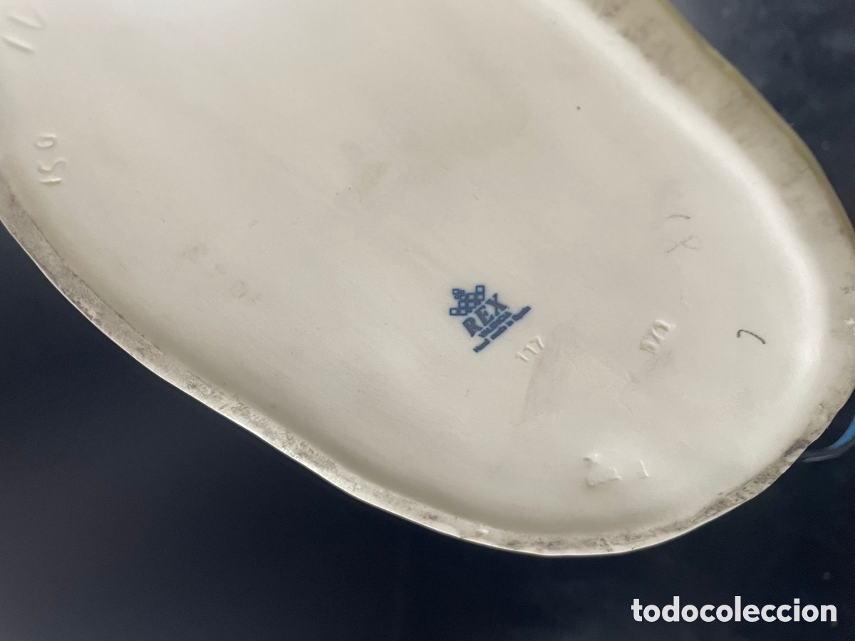 Antig&uuml;edades: L&aacute;mpara de porcelana rex valencia - Foto 8