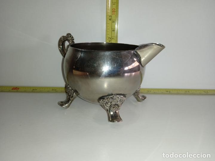 Antig&uuml;edades: Lechera alpaca juego de t&eacute; pieza - Foto 2