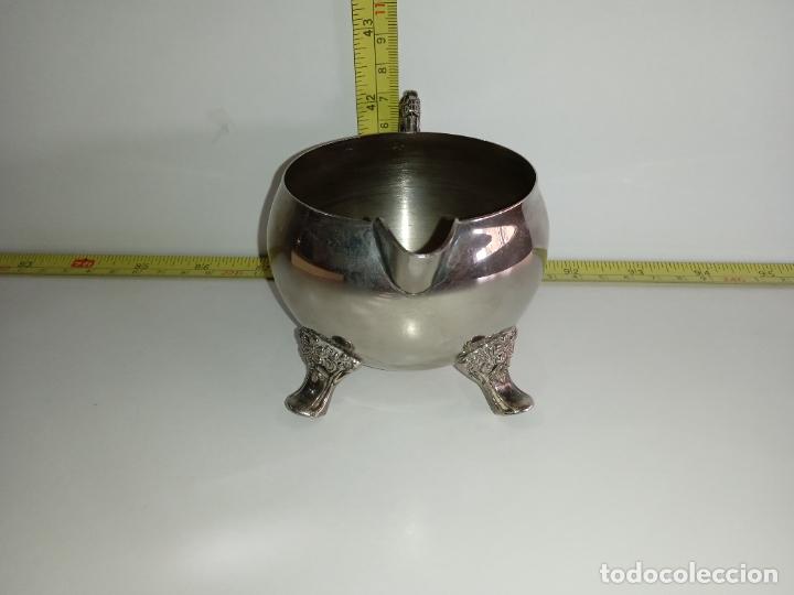 Antig&uuml;edades: Lechera alpaca juego de t&eacute; pieza - Foto 3