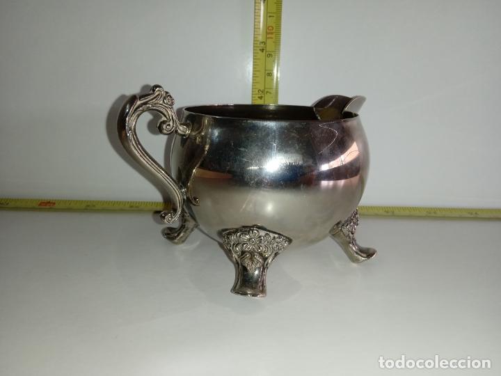 Antig&uuml;edades: Lechera alpaca juego de t&eacute; pieza - Foto 4