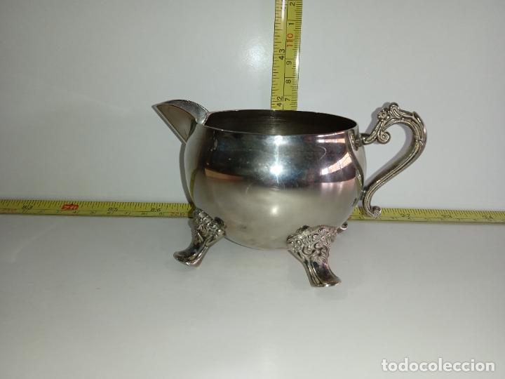 Antig&uuml;edades: Lechera alpaca juego de t&eacute; pieza - Foto 1