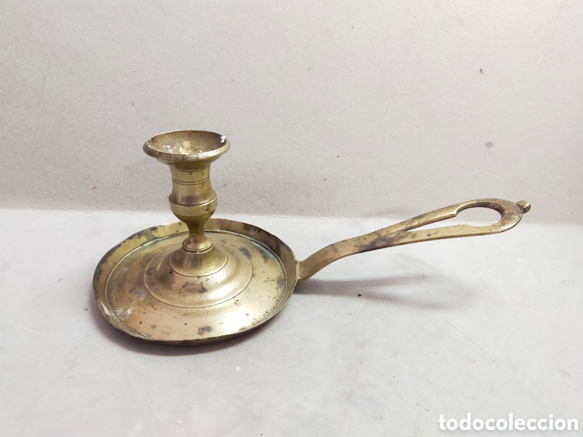 Antig&uuml;edades: PALMATORIA EN BRONCE. 1 LUZ. CON ASA. - Foto 1