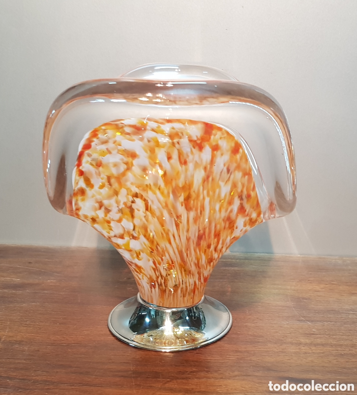 Antig&uuml;edades: CENTRO CRISTAL MURANO NARANJA - Foto 2