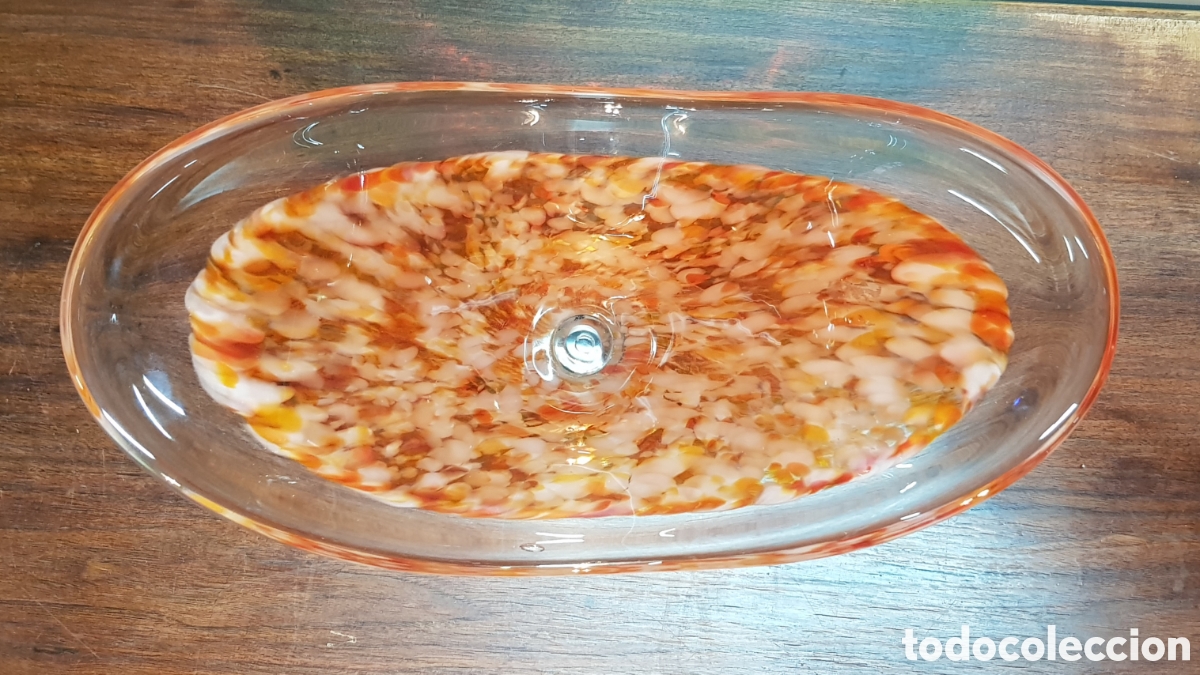 Antig&uuml;edades: CENTRO CRISTAL MURANO NARANJA - Foto 3