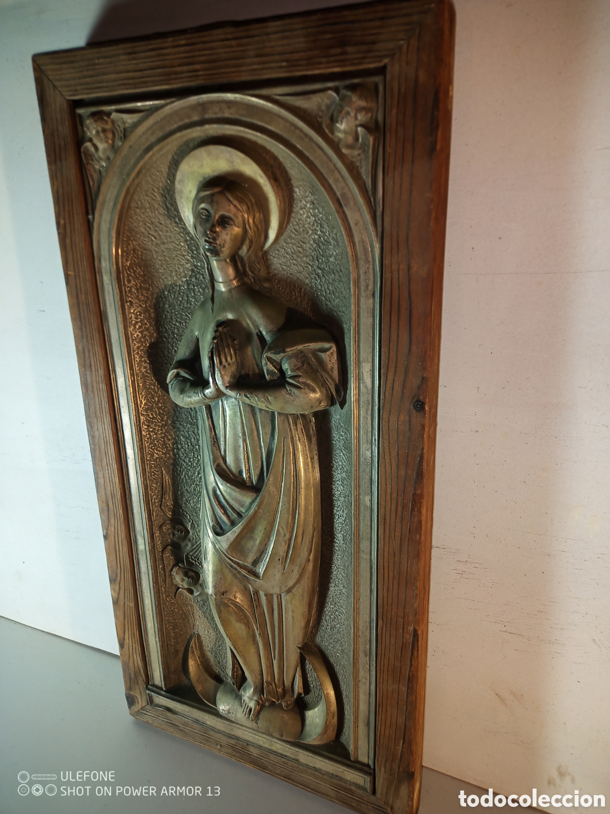 Antig&uuml;edades: Antigua virgen repujada - Foto 2