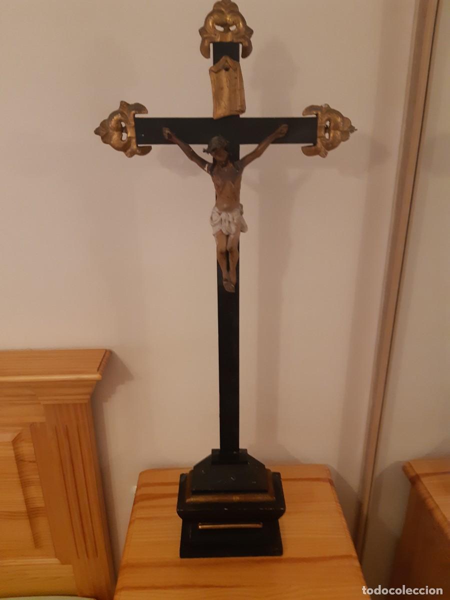 Antig&uuml;edades: ANTIGUO CRUCIFICADO DE CAPILLA - Foto 8