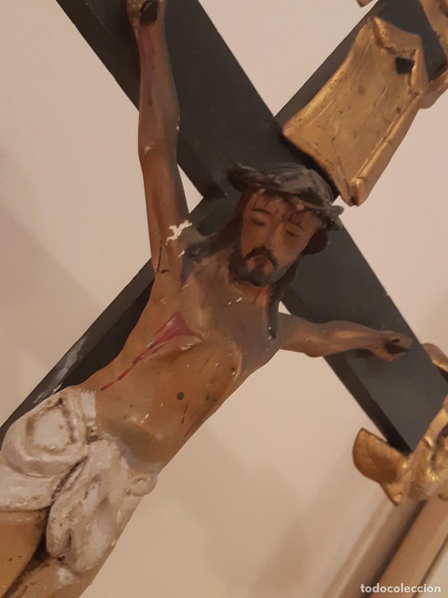 Antig&uuml;edades: ANTIGUO CRUCIFICADO DE CAPILLA - Foto 12