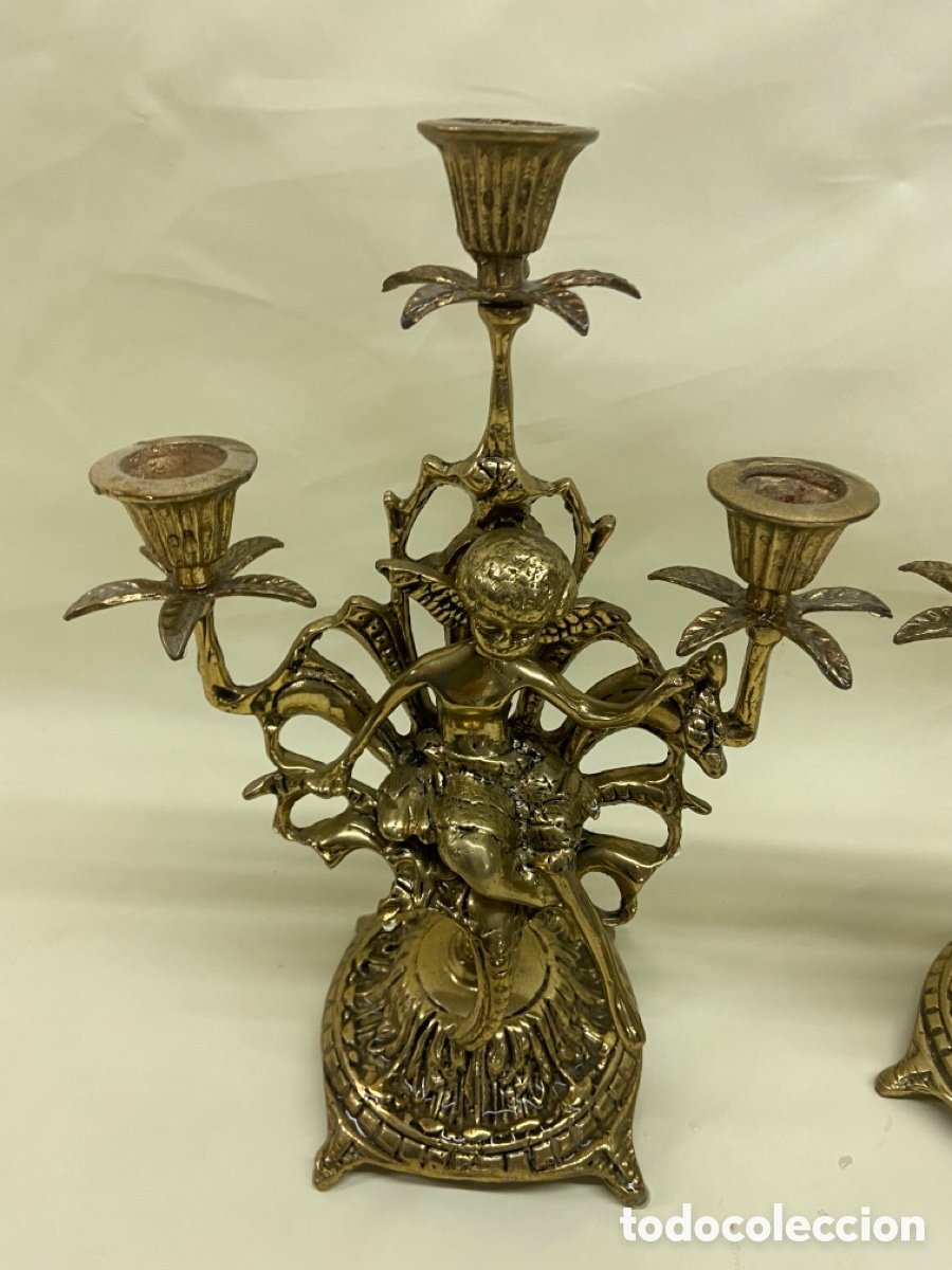 Antig&uuml;edades: Candelabros bronce - Foto 2