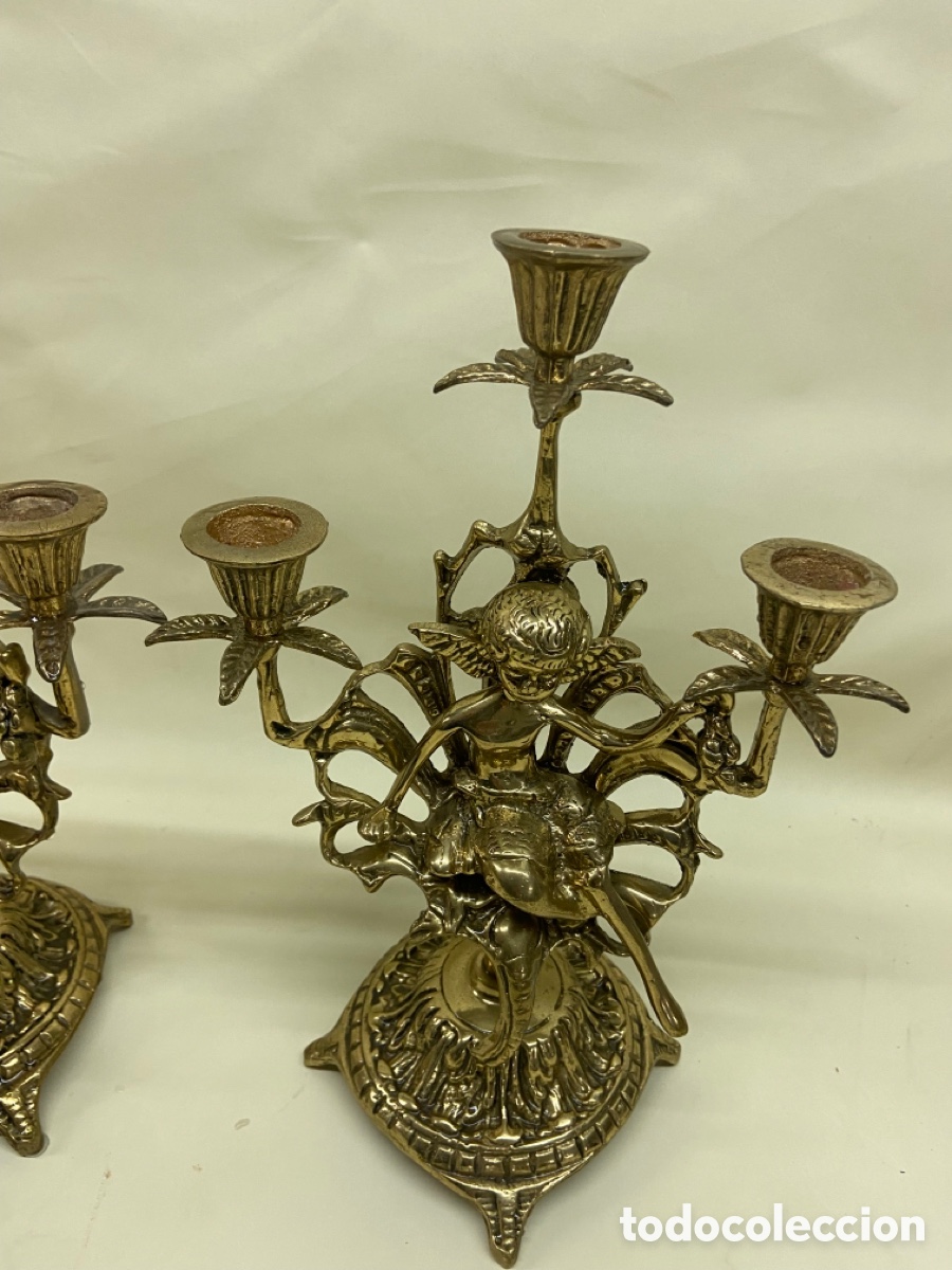 Antig&uuml;edades: Candelabros bronce - Foto 3
