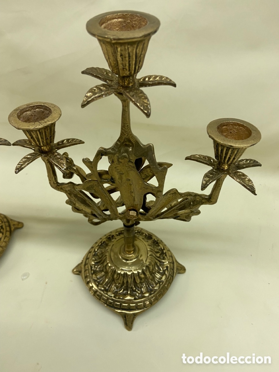 Antig&uuml;edades: Candelabros bronce - Foto 5