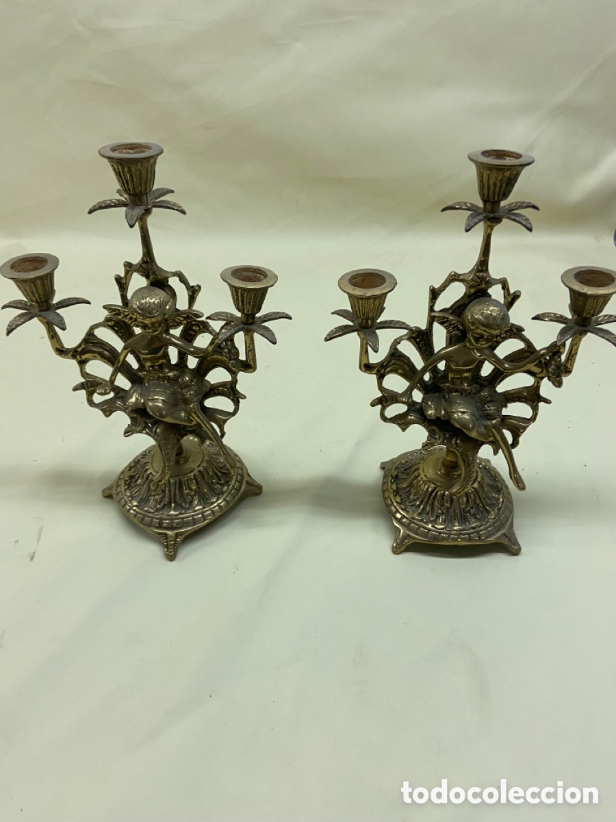 Antig&uuml;edades: Candelabros bronce - Foto 6