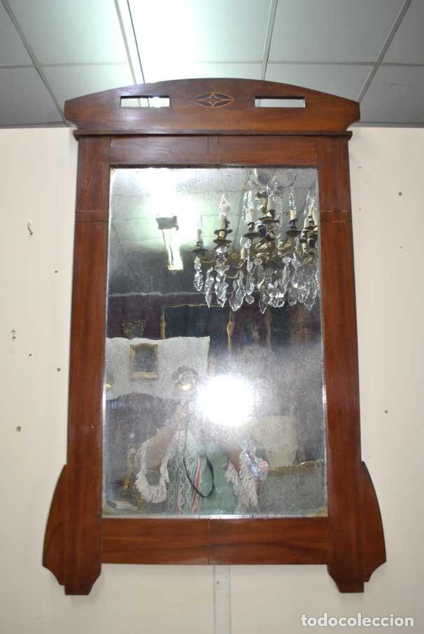 Antig&uuml;edades: ESPEJO ANTIGUO MODERNISTA CON MARQUETERIA - Foto 2