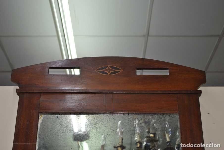 Antig&uuml;edades: ESPEJO ANTIGUO MODERNISTA CON MARQUETERIA - Foto 3
