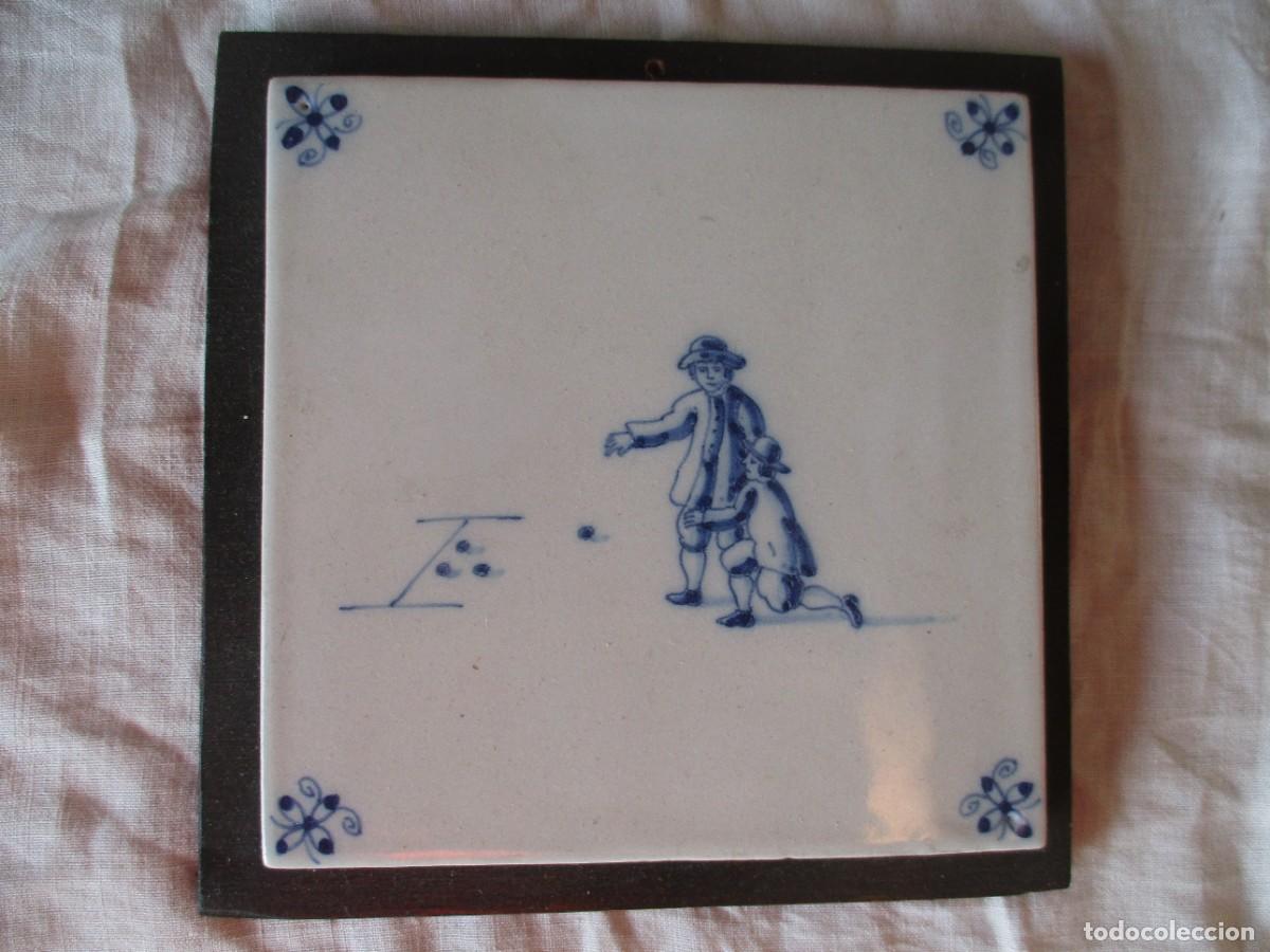 Antig&uuml;edades: Azulejo siglo XVIII Delft - Foto 1