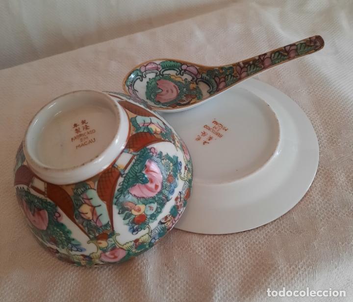 Antig&uuml;edades: MACAO - CONJUNTO (CUENCO, PLATO Y CUCHARA). - Foto 2