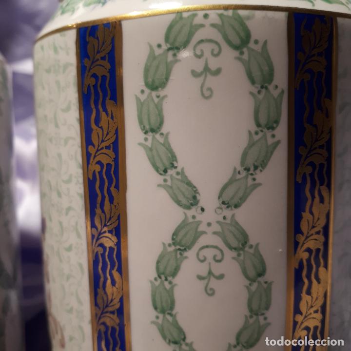 Antig&uuml;edades: Pareja jarrones porcelana - Foto 3