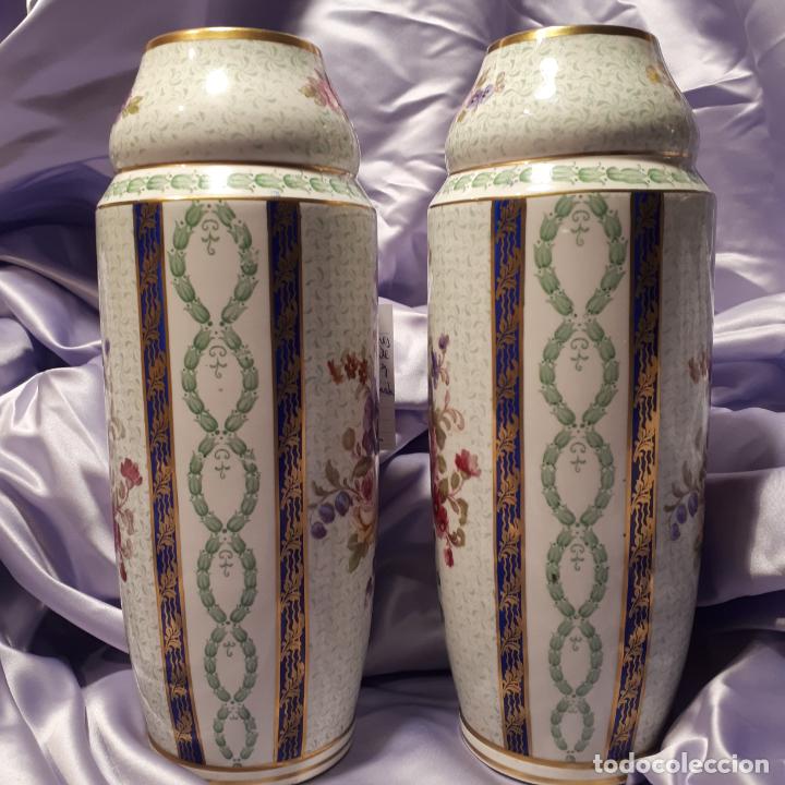 Antig&uuml;edades: Pareja jarrones porcelana - Foto 4