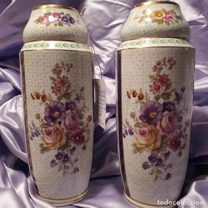Antig&uuml;edades: Pareja jarrones porcelana - Foto 5