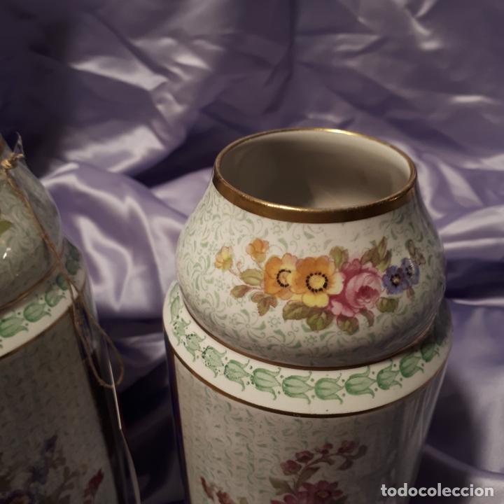 Antig&uuml;edades: Pareja jarrones porcelana - Foto 6