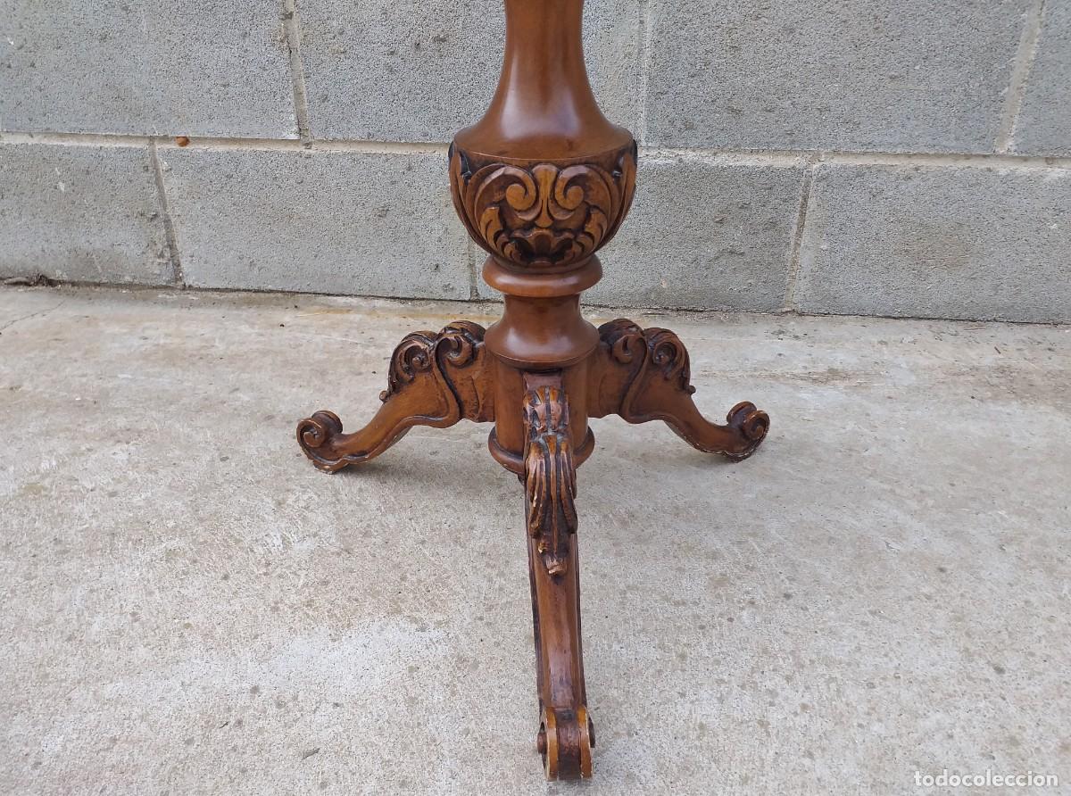 Antig&uuml;edades: Macetero de pi&eacute; antiguo vintage. Macetero de pi&eacute; de madera estilo ingl&eacute;s. - Foto 2