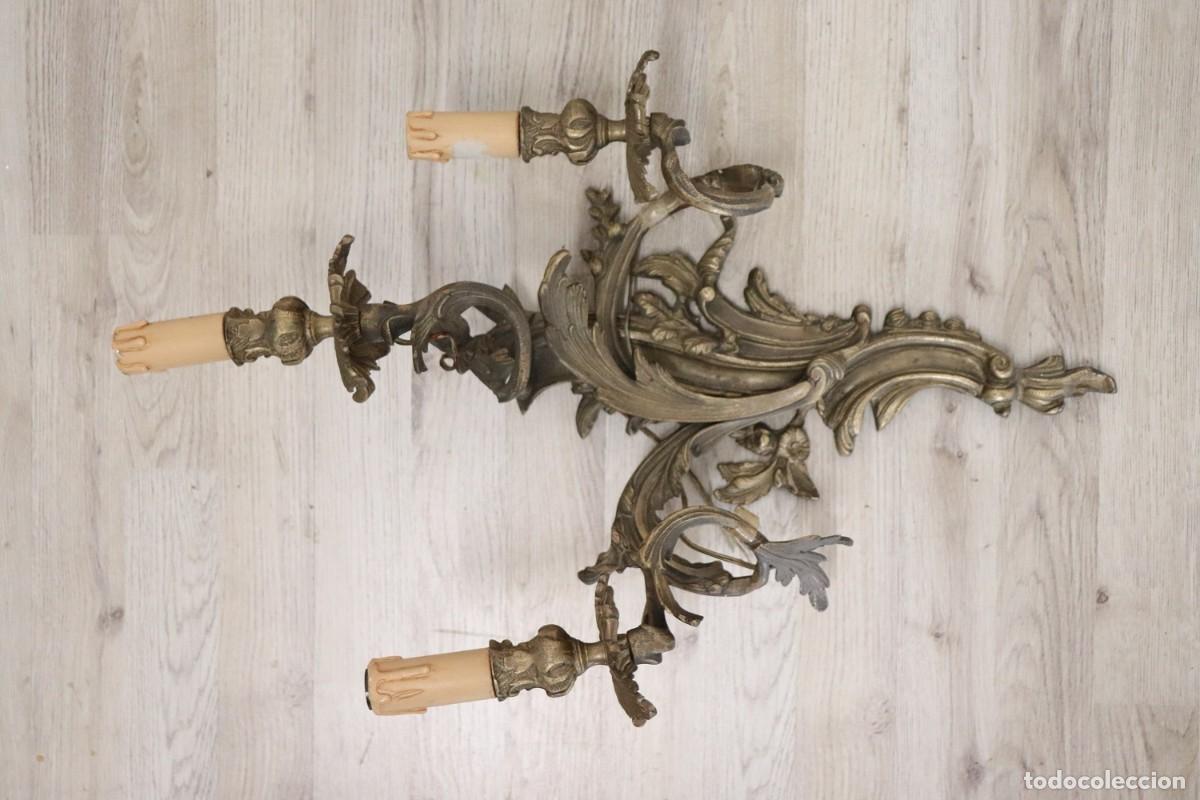 Antig&uuml;edades: Apliques antiguos de bronce dorado - Foto 3