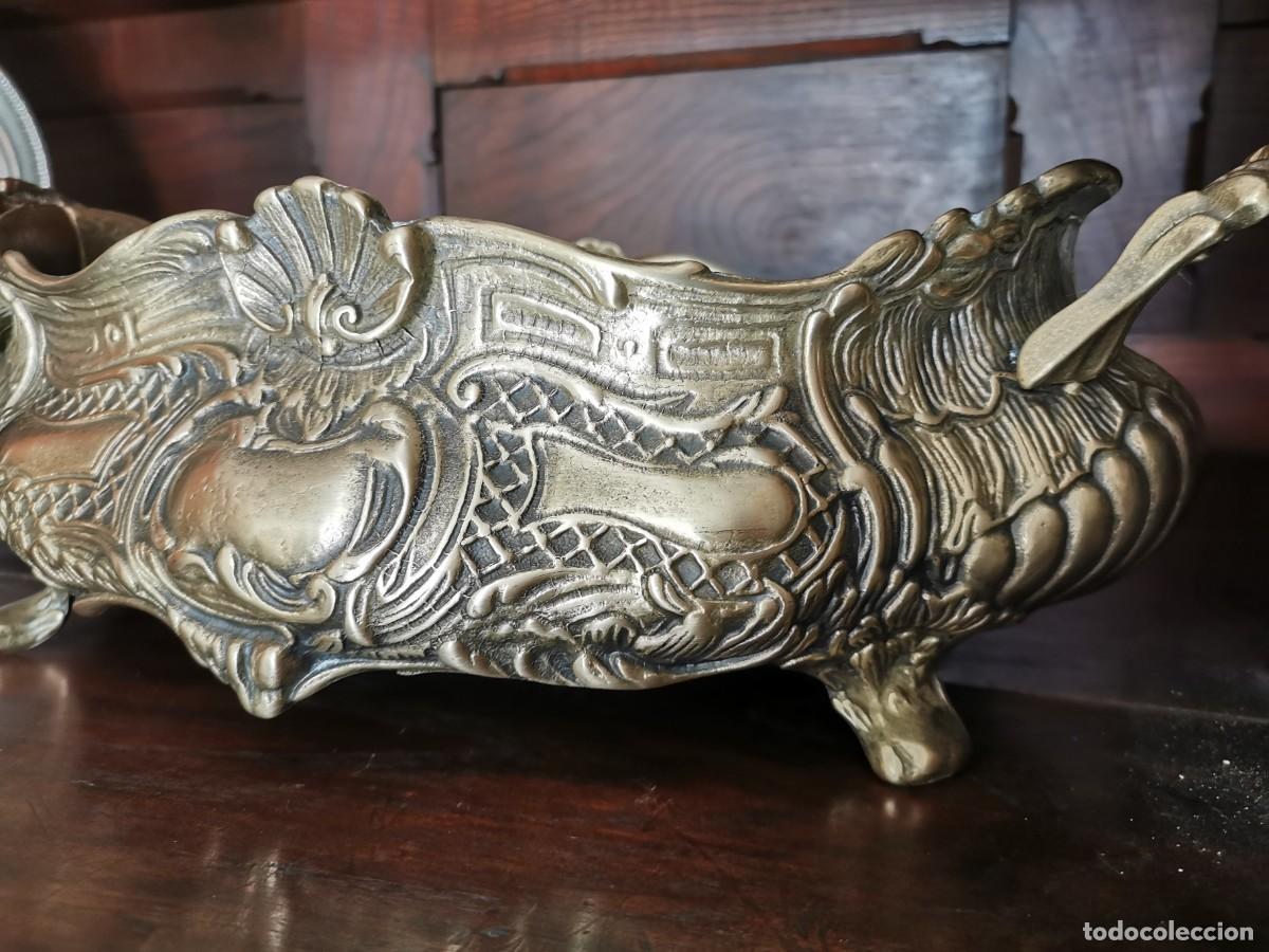 Antig&uuml;edades: ANTIGUO CENTRO DE MESA DE BRONCE - Foto 5