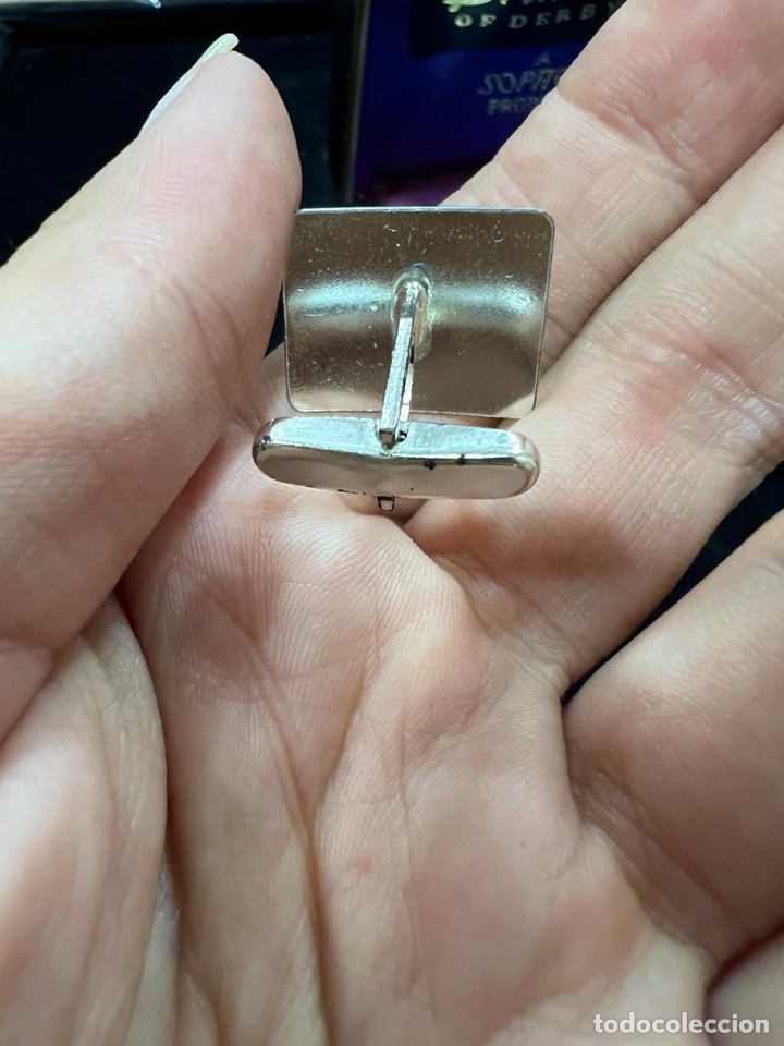 Antig&uuml;edades: Preciosos gemelos en plata de ley, sin uso - Foto 9