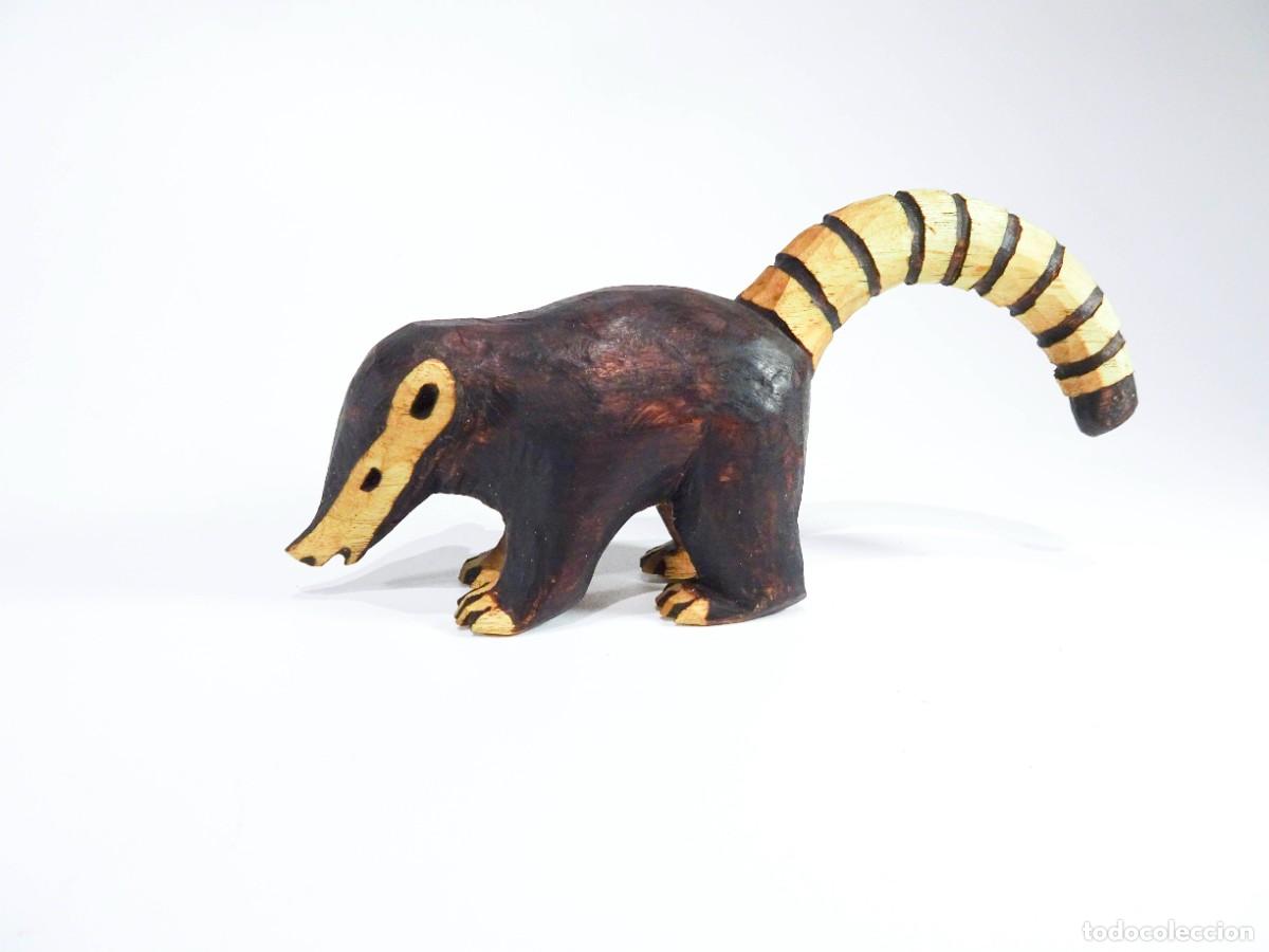 Antiques: COAT&Iacute; FIGURA DE ANIMAL TALLADA EN MADERA