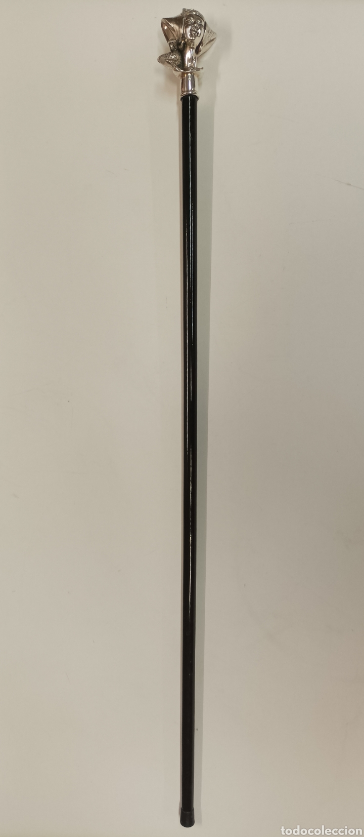 Antig&uuml;edades: Bast&oacute;n Geisha plata madera ebonizada - Foto 2
