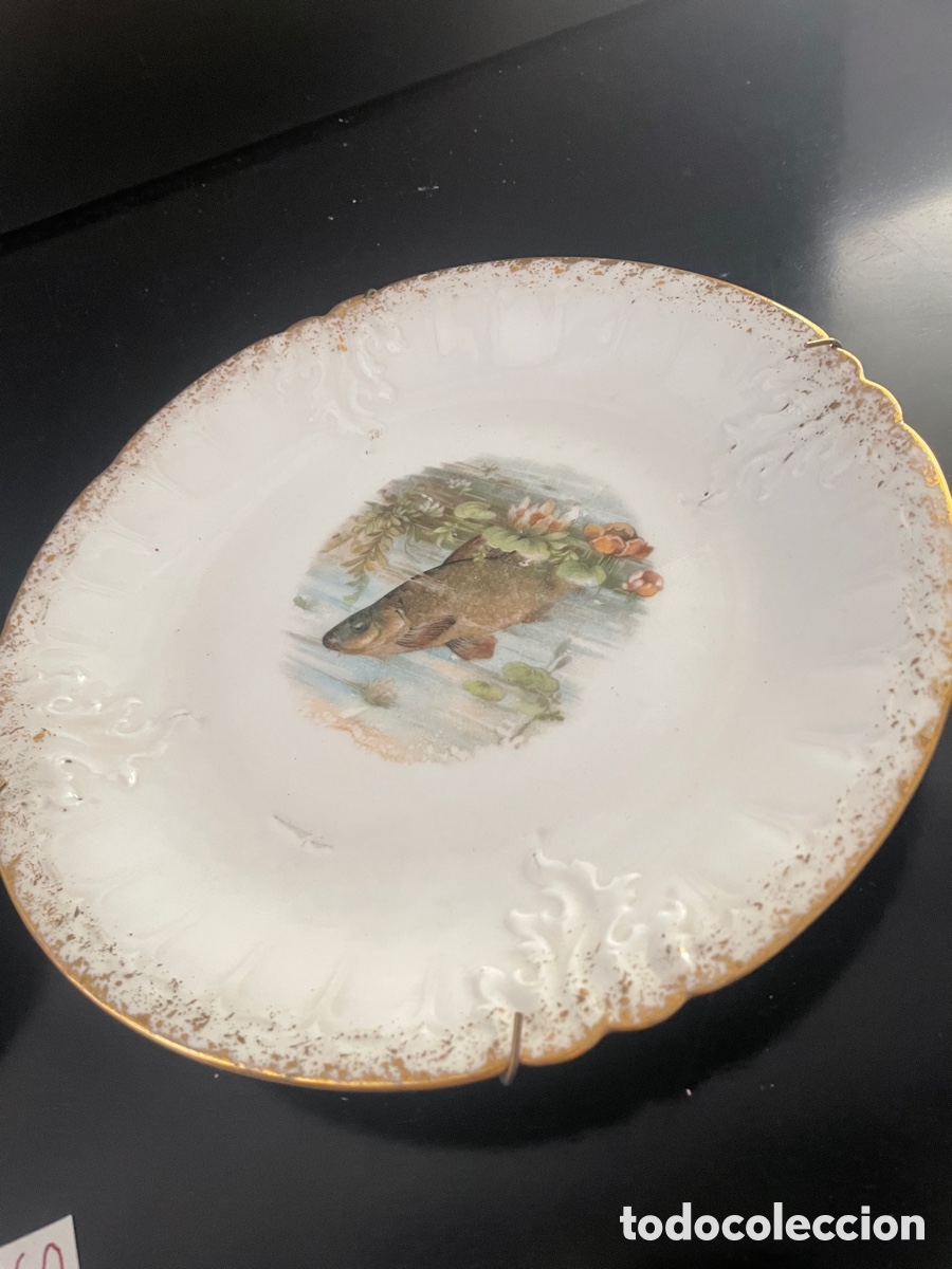 Antig&uuml;edades: Platos decorativos pesca - Foto 3