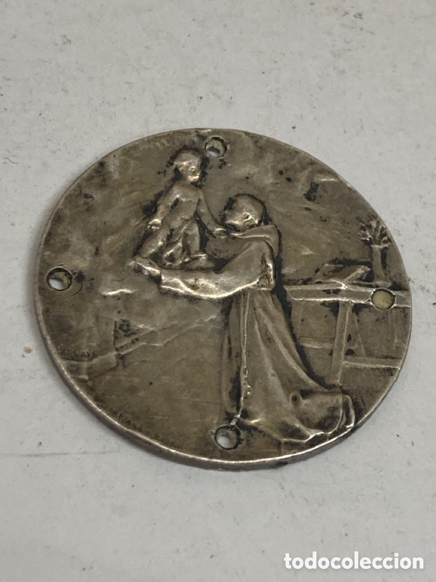 Antig&uuml;edades: Medalla de plata religiosa - Foto 1