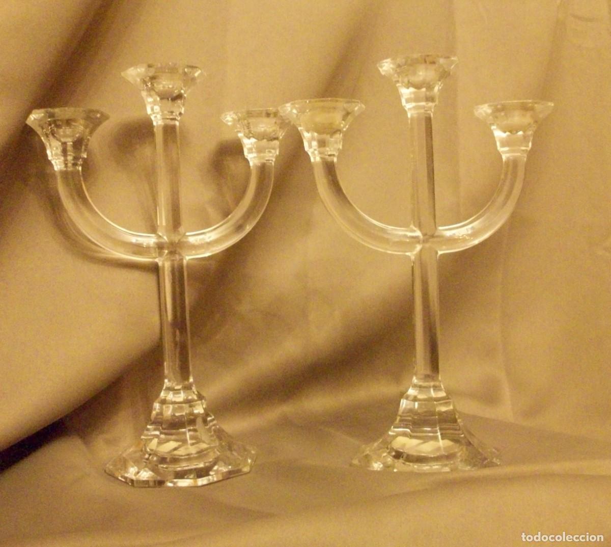 Antig&uuml;edades: 2 elegantes Candelabros de cristal - Foto 1