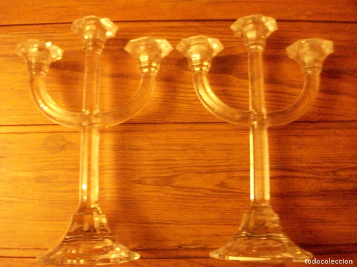Antig&uuml;edades: 2 elegantes Candelabros de cristal - Foto 2