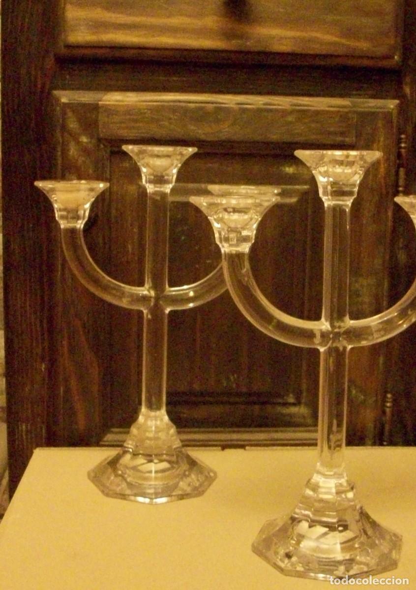 Antig&uuml;edades: 2 elegantes Candelabros de cristal - Foto 3