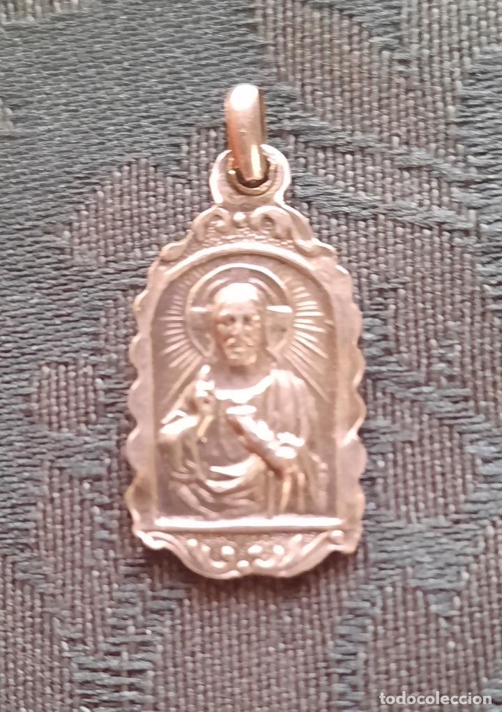 Antig&uuml;edades: MEDALLA VIRGEN DE F&Aacute;TIMA Y SAGRADO CORAZ&Oacute;N. - Foto 2