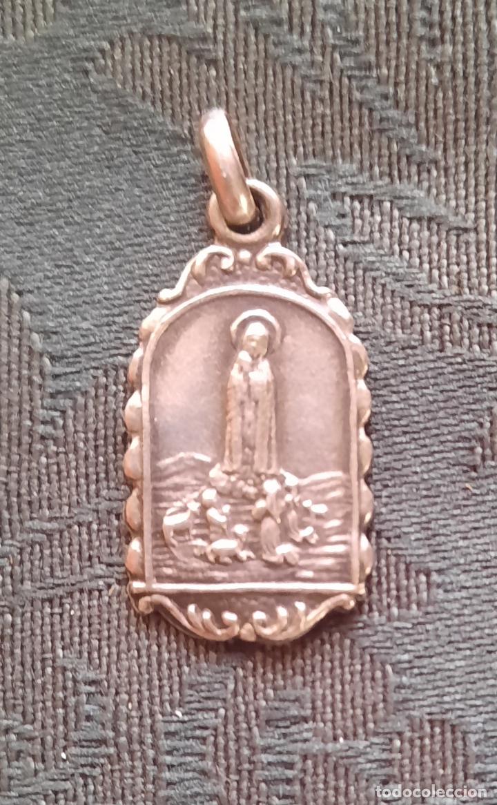 Antig&uuml;edades: MEDALLA VIRGEN DE F&Aacute;TIMA Y SAGRADO CORAZ&Oacute;N. - Foto 1
