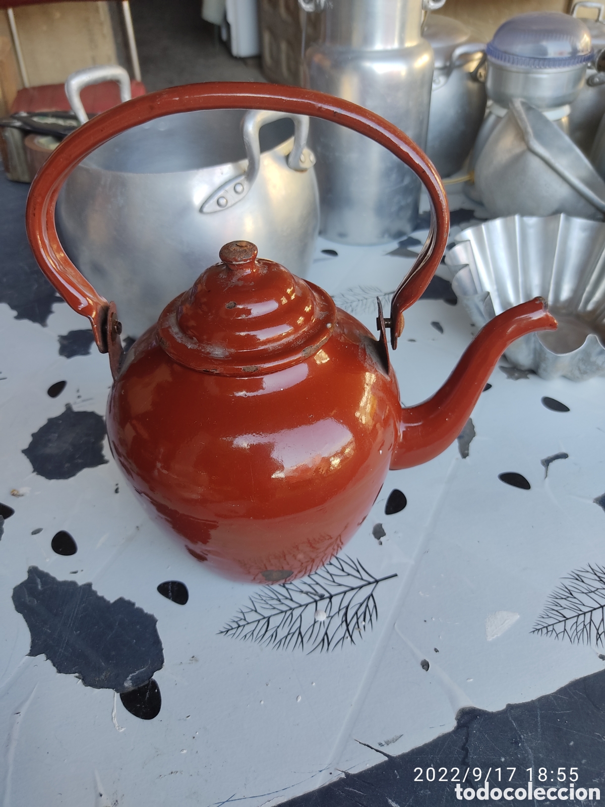 Antig&uuml;edades: Cafetera esmaltada - Foto 3