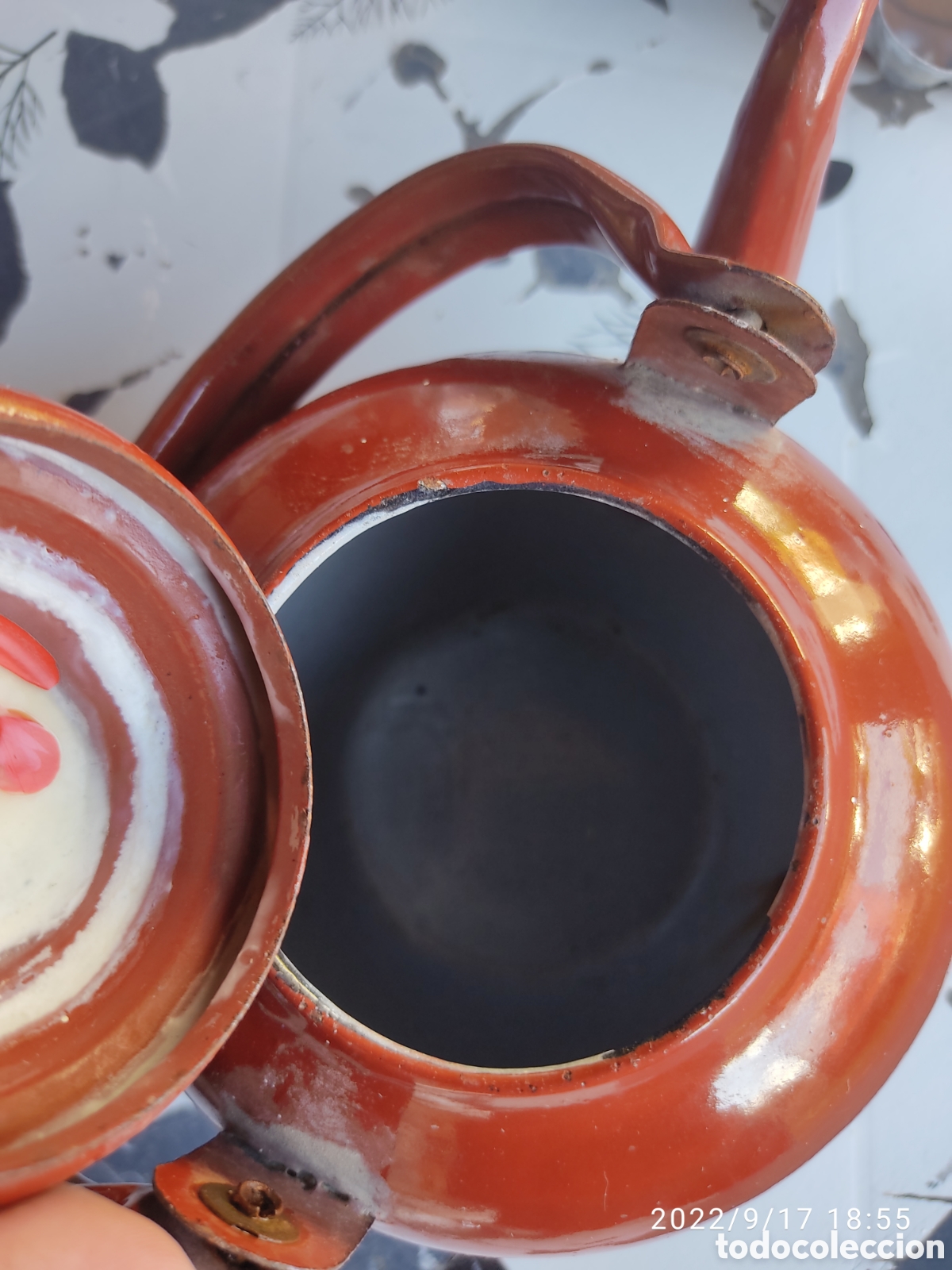 Antig&uuml;edades: Cafetera esmaltada - Foto 4