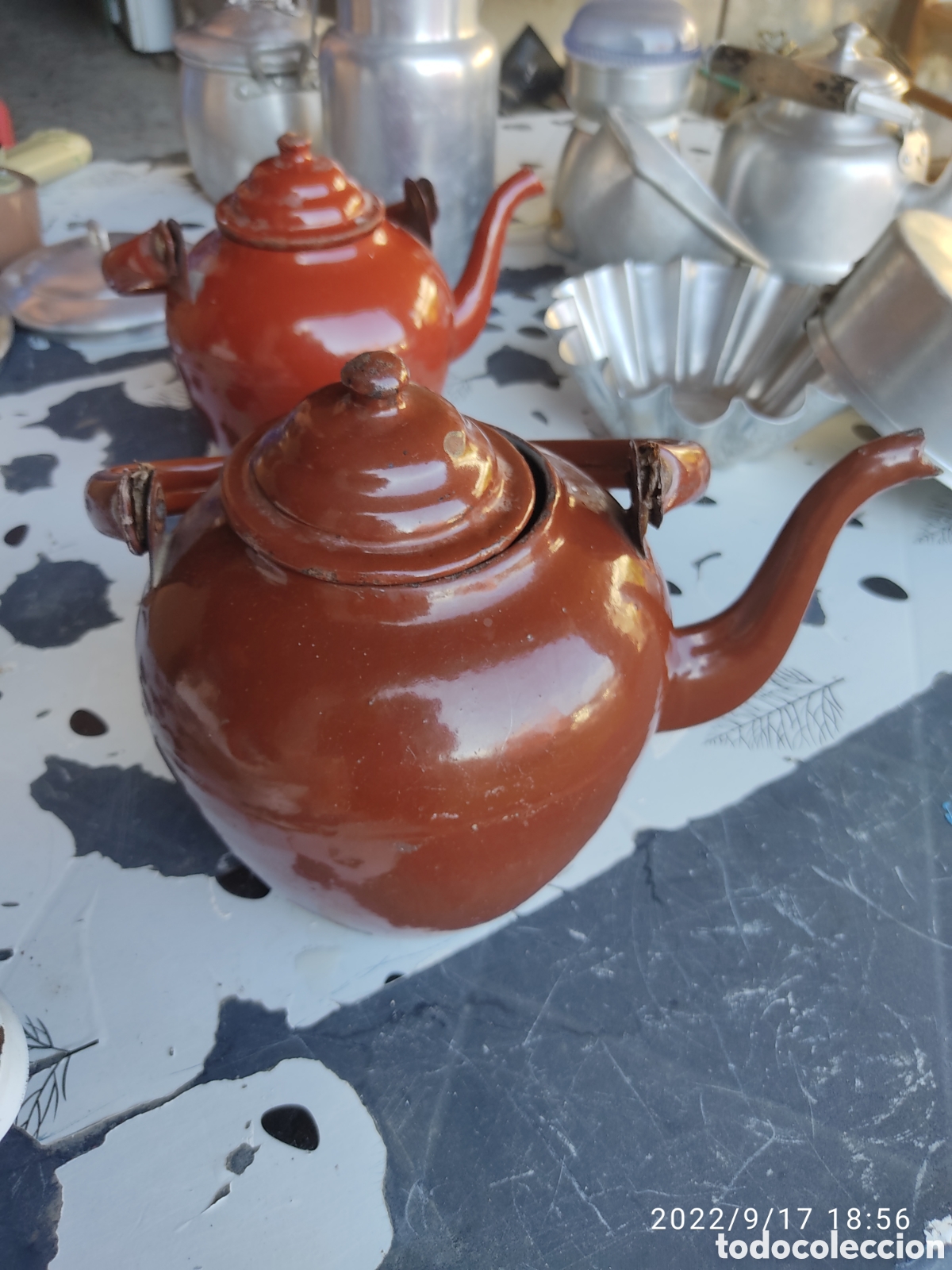 Antig&uuml;edades: Cafetera esmaltada - Foto 5
