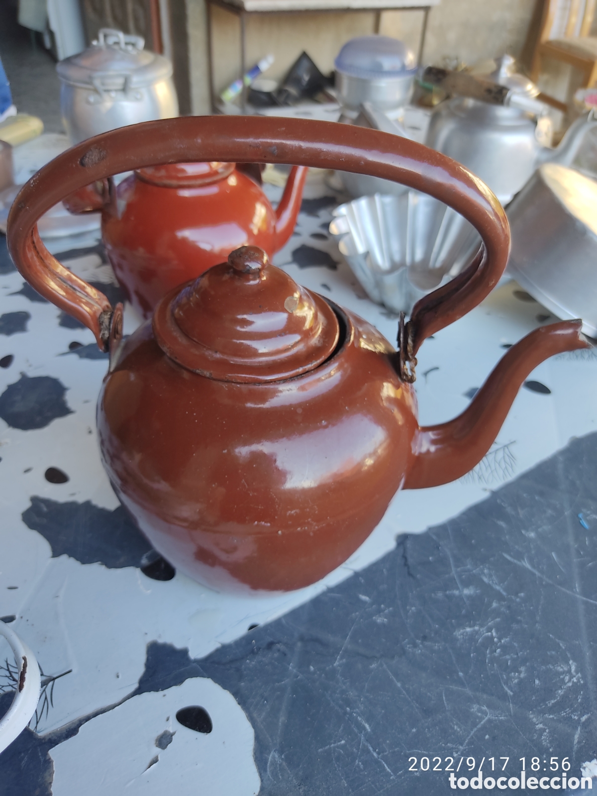Antig&uuml;edades: Cafetera esmaltada - Foto 6