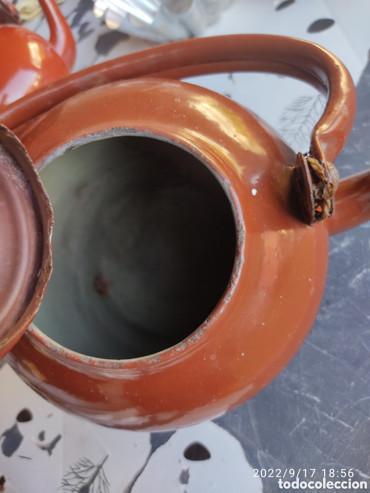 Antig&uuml;edades: Cafetera esmaltada - Foto 7