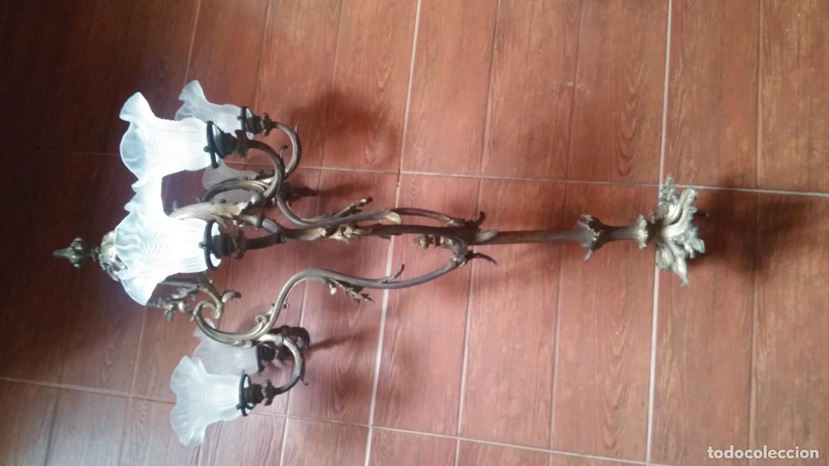 Antig&uuml;edades: L&aacute;mpara de bronce antigua - Foto 6