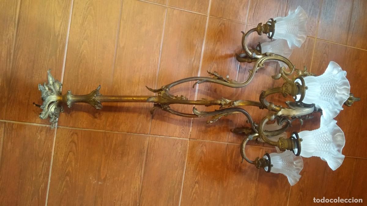 Antig&uuml;edades: L&aacute;mpara de bronce antigua - Foto 8