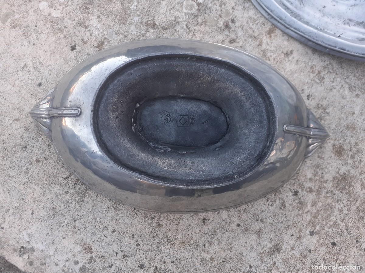 Antig&uuml;edades: Fuente en esta&ntilde;o servicio de mesa - Foto 8