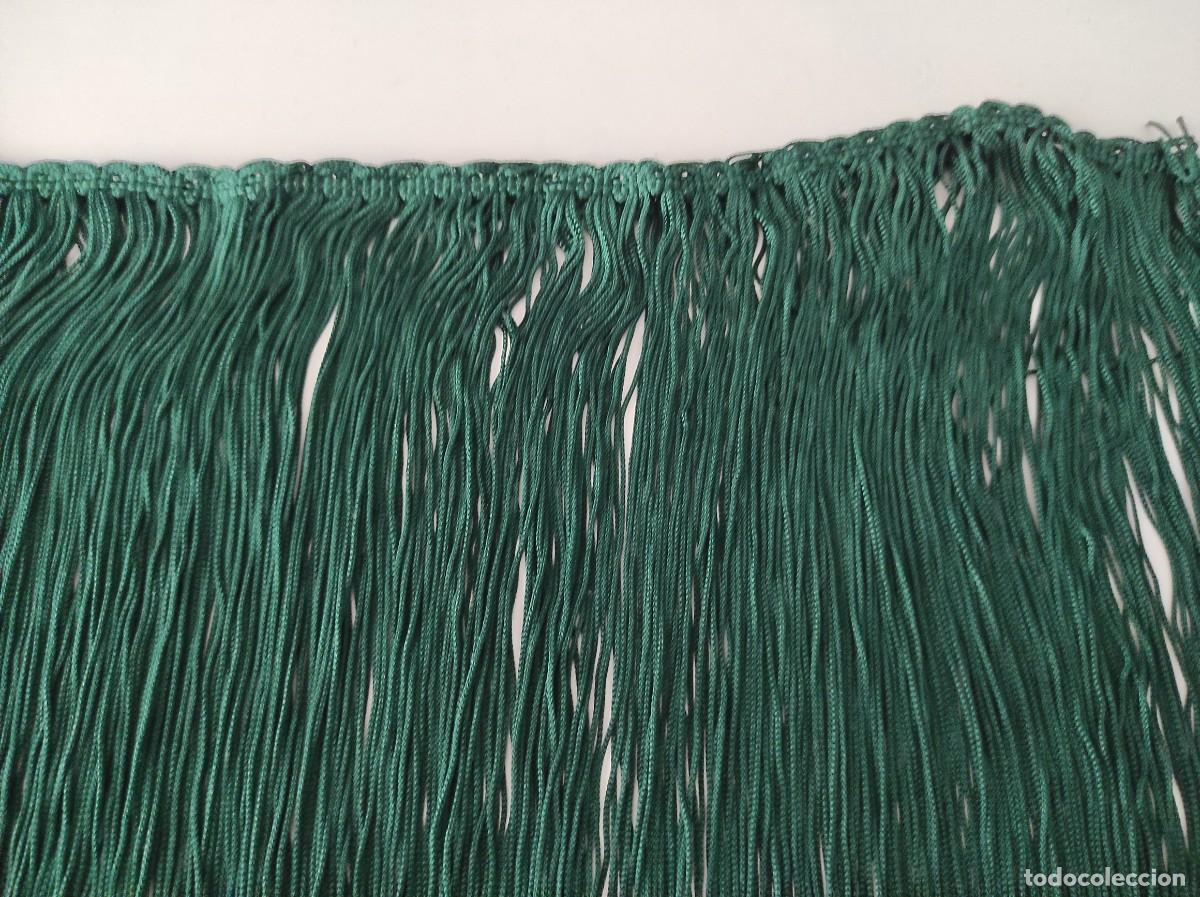 Antig&uuml;edades: FLECOS DE SEDA VERDES ANTIGUOS - Foto 6