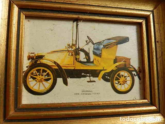 Antiques: Cuadro peque&ntilde;o coche cl&aacute;sico Vauxhall 1904 a&ntilde;os 70