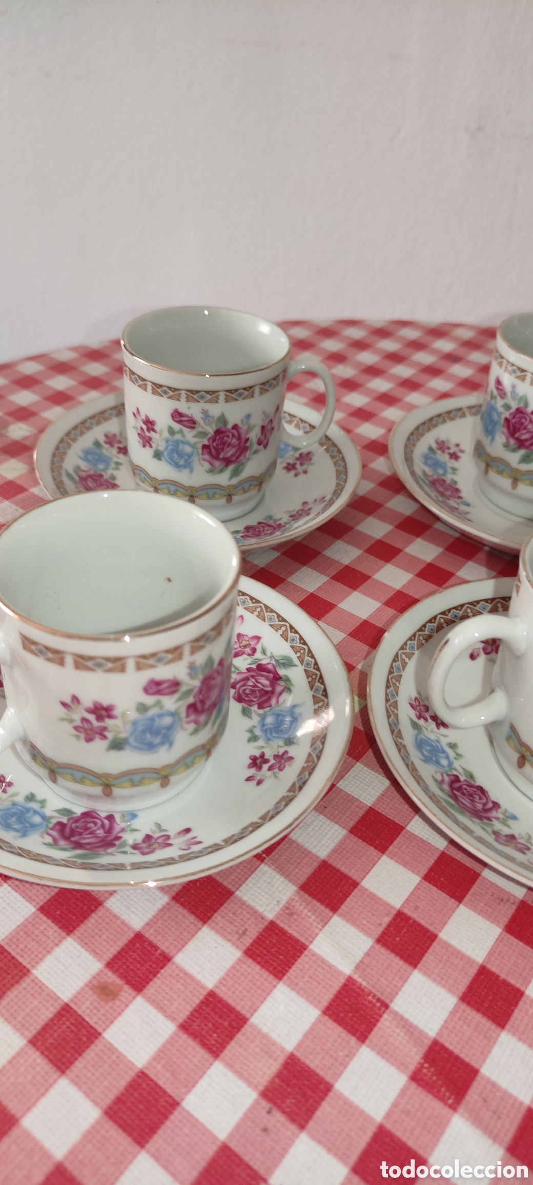 Antig&uuml;edades: JUEGO DE CAFE DE CER&Aacute;MICA - Foto 3