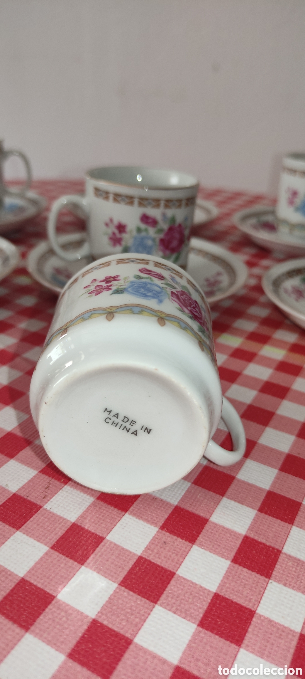 Antig&uuml;edades: JUEGO DE CAFE DE CER&Aacute;MICA - Foto 6