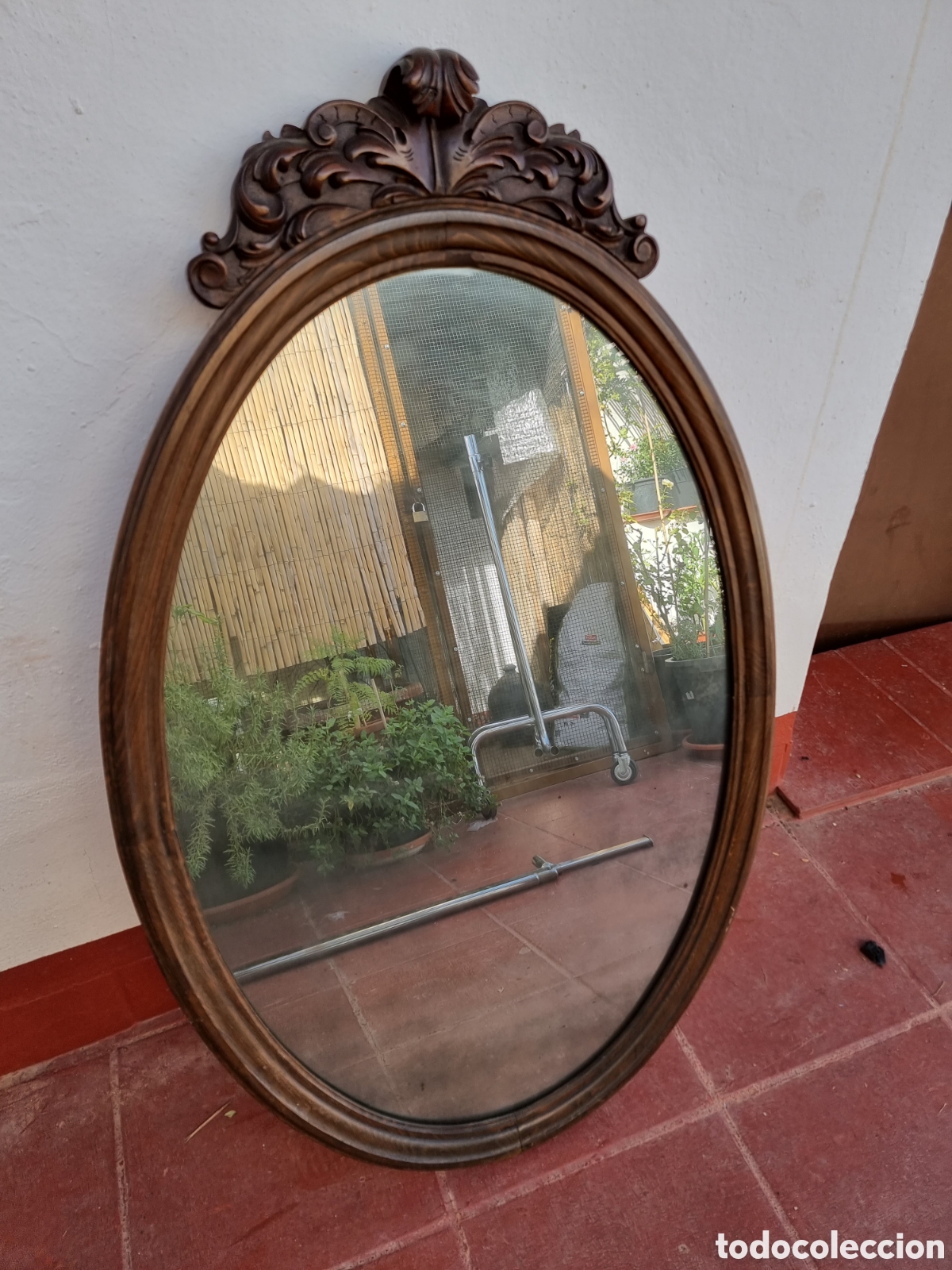 espejo ovalado con marco de resina.calado.86x68 - Compra venta en  todocoleccion