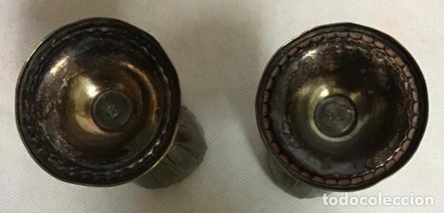 Antig&uuml;edades: JARR&Oacute;N O BASE PARA VIOLETERO DE METAL - Foto 3